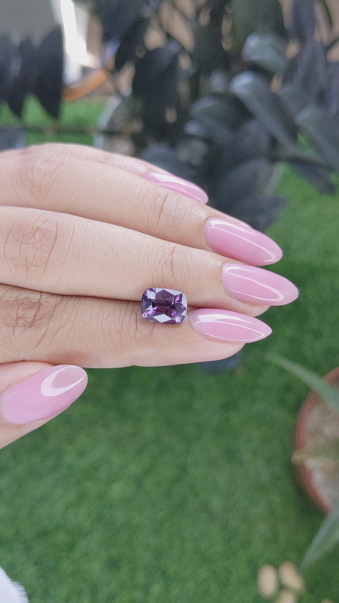 2.68 Ct. Pinkish Purple Spinel from Tanzania Size Video
