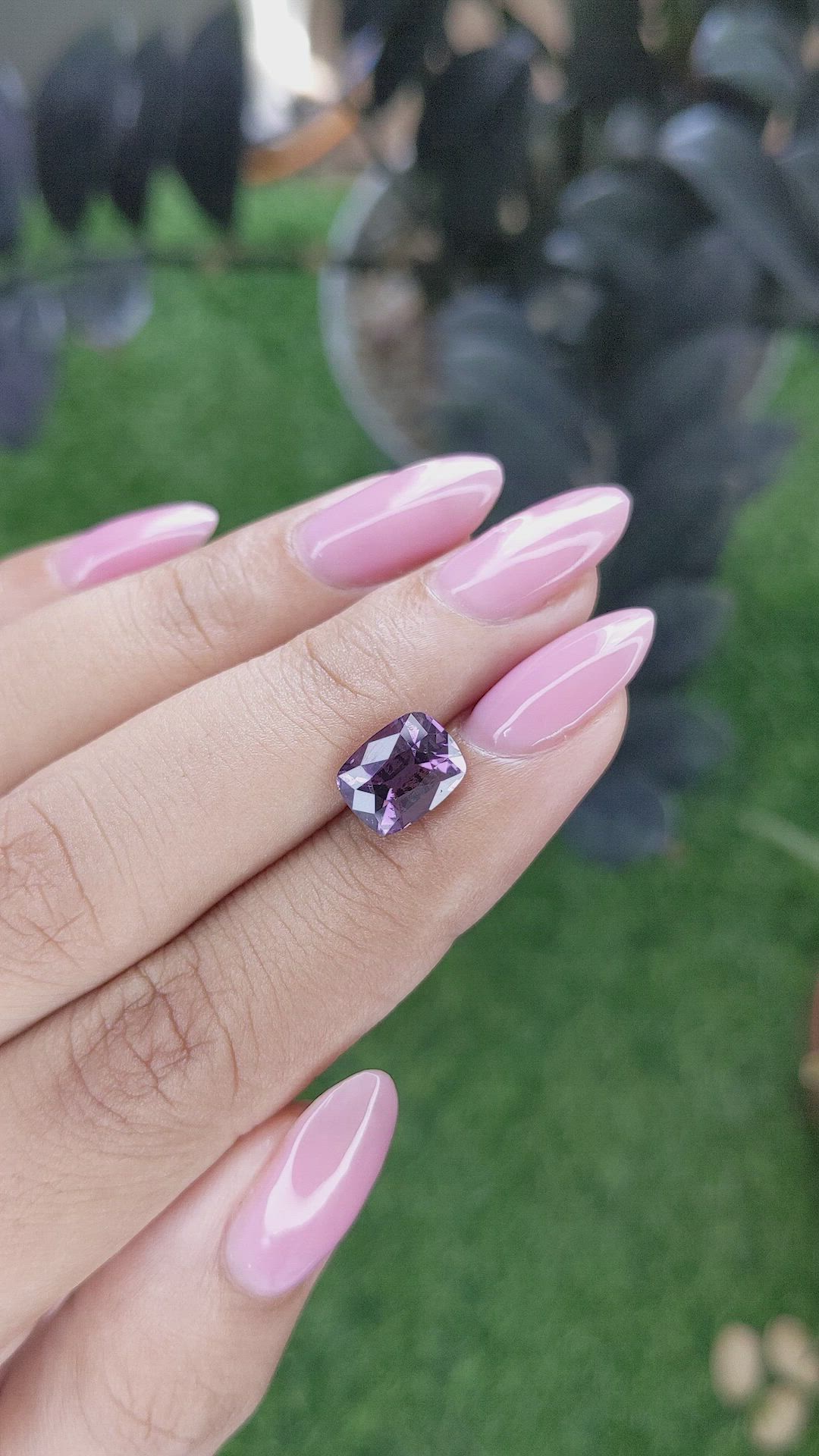 2.68 Ct. Pinkish Purple Spinel from Tanzania Size Video