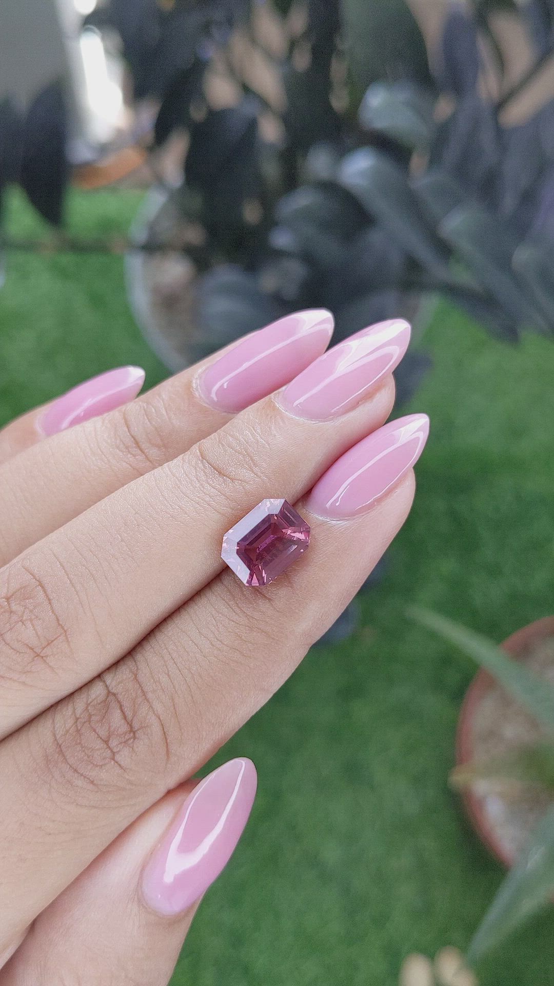 3.22 Ct. Purplish Red Spinel from Tanzania Size Video