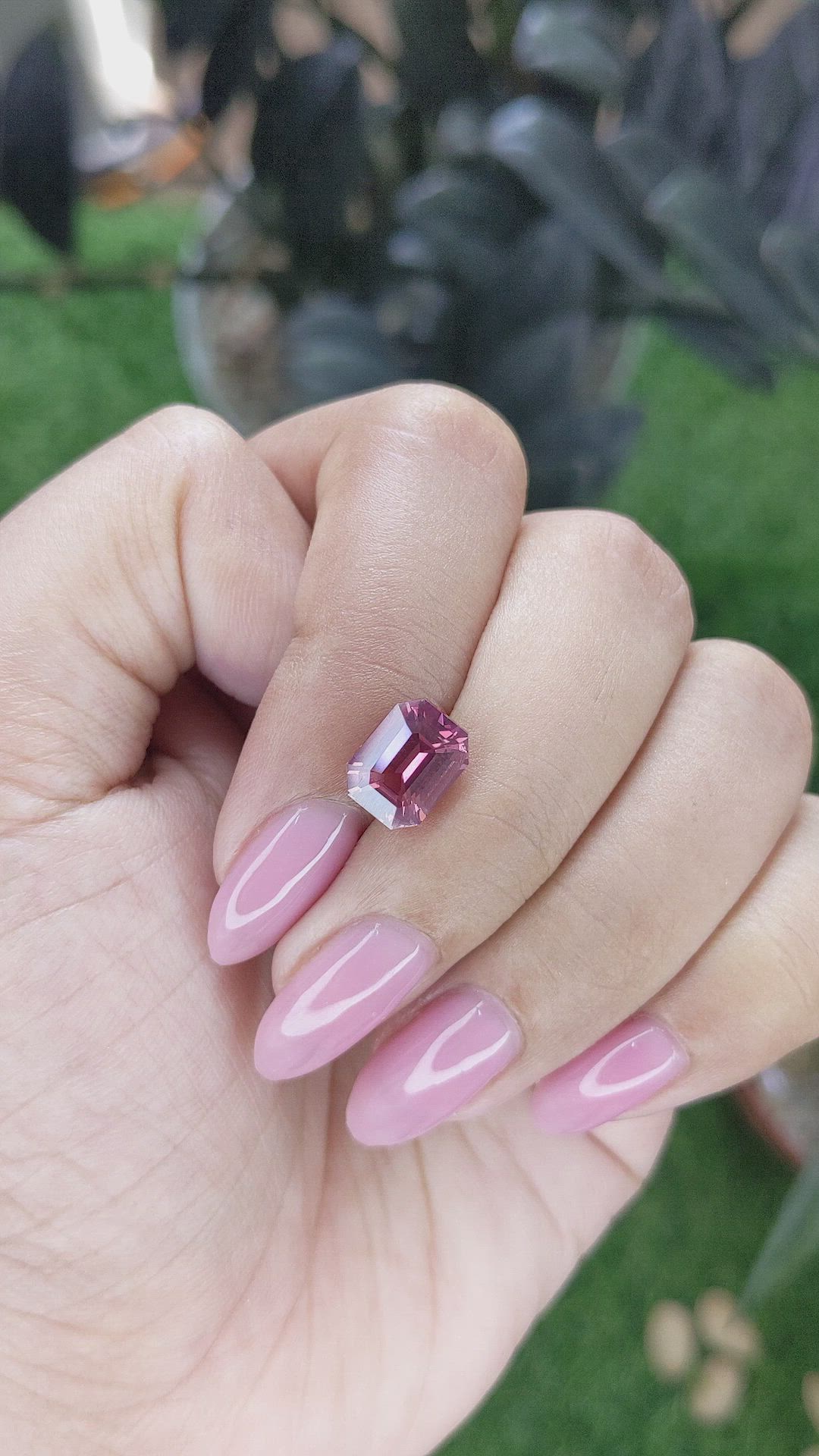 3.22 Ct. Purplish Red Spinel from Tanzania Size Video