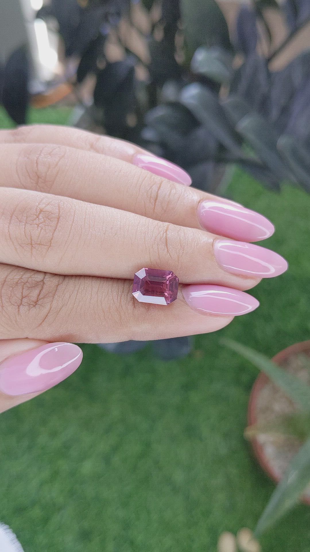 3.22 Ct. Purplish Red Spinel from Tanzania Size Video