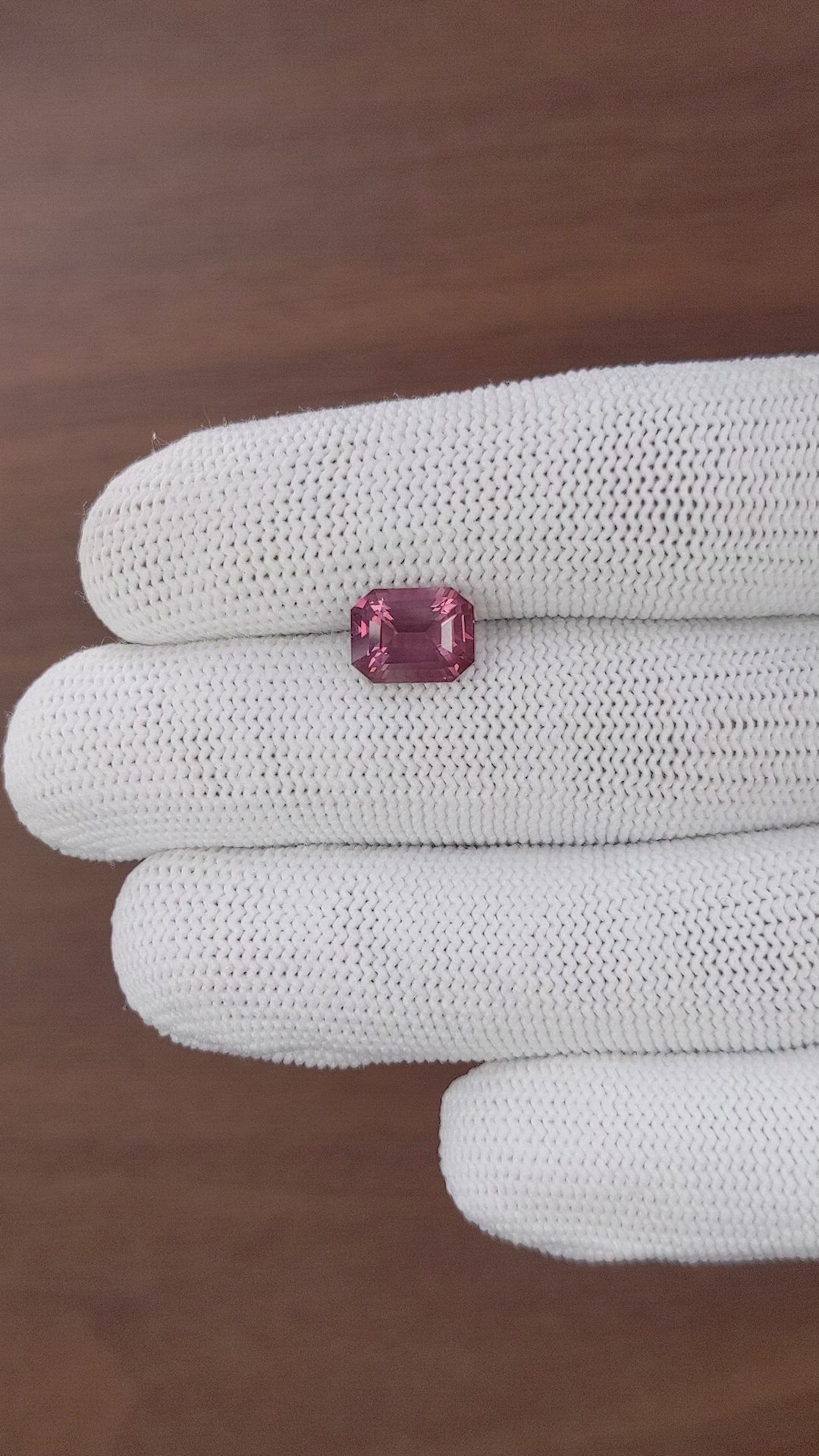 3.22 Ct. Purplish Red Spinel from Tanzania Size Video