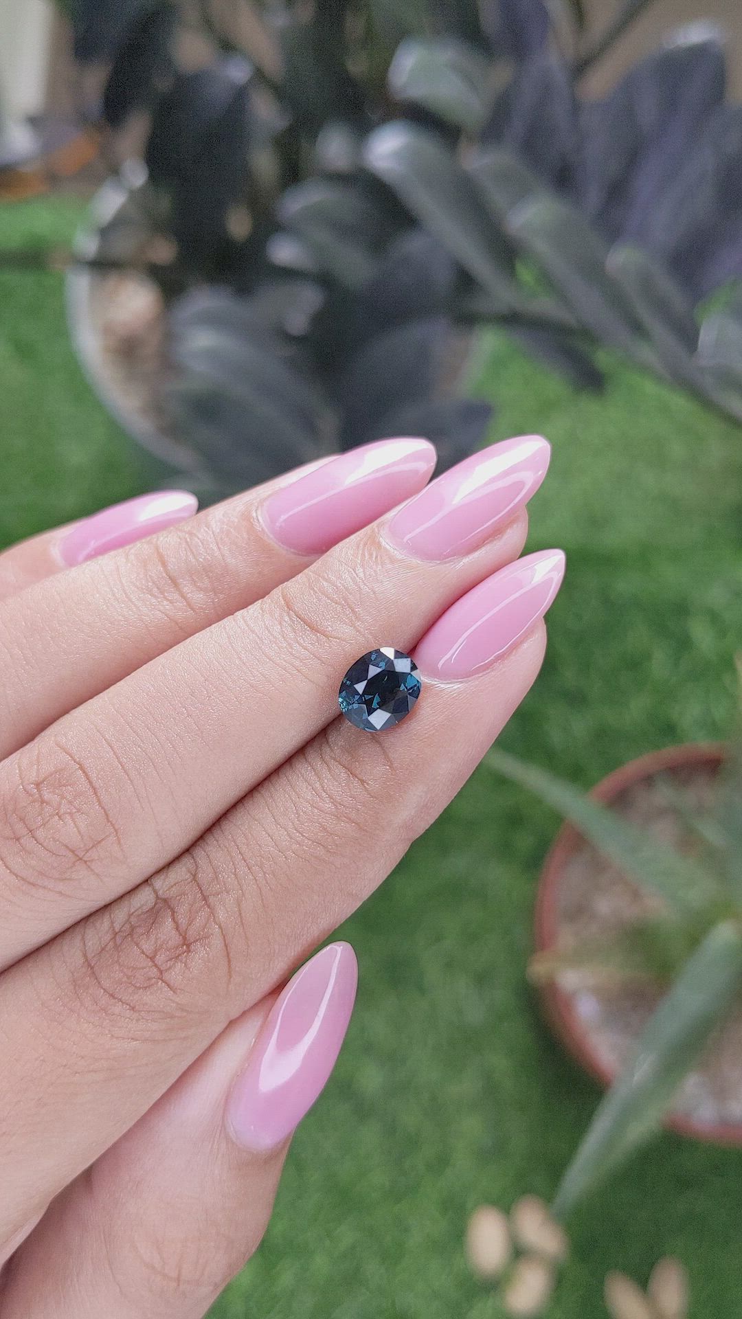 1.47 Ct. Greenish Blue Spinel from Tanzania Size Video
