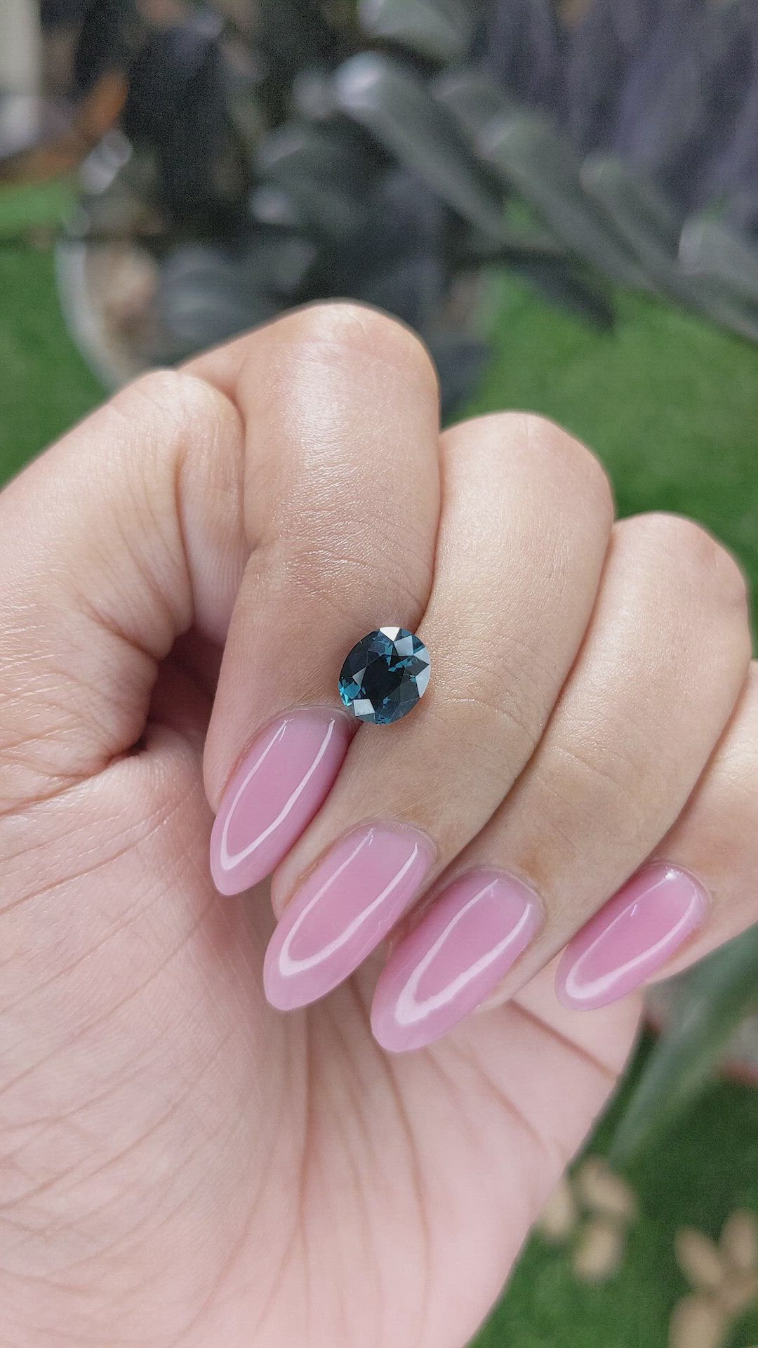 1.47 Ct. Greenish Blue Spinel from Tanzania Size Video