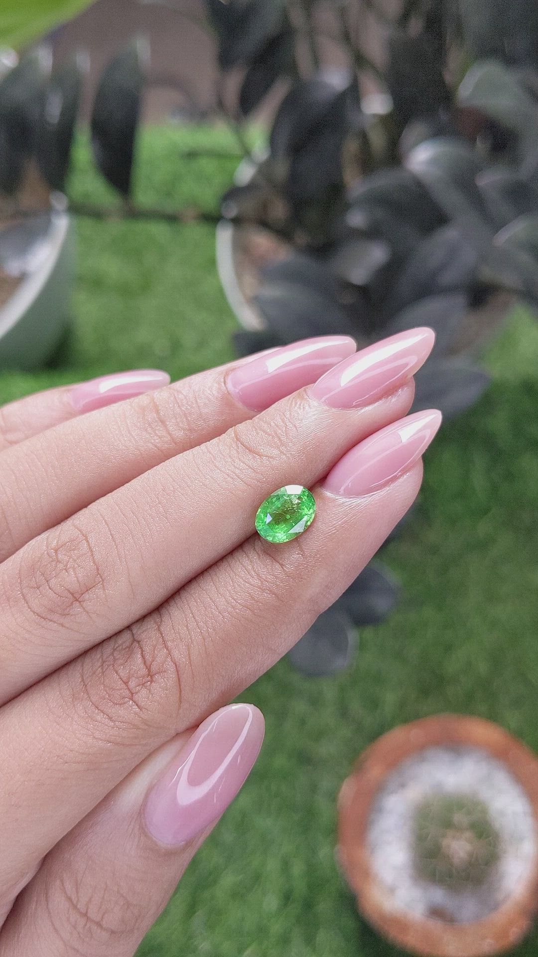 1.42 Ct. Tsavorite Garnet from Tanzania Size Video