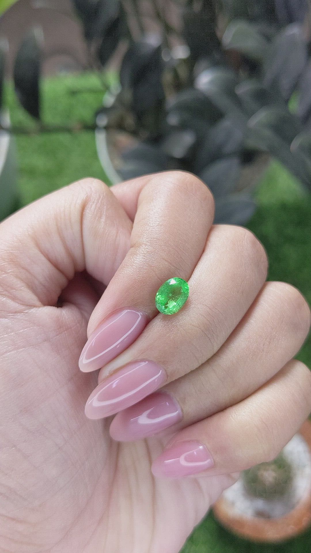 1.42 Ct. Tsavorite Garnet from Tanzania Size Video