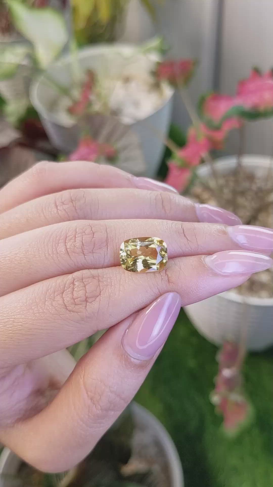 5.40 Ct. Golden Brown Sinhalite from Ceylon (Sri Lanka) Size Video