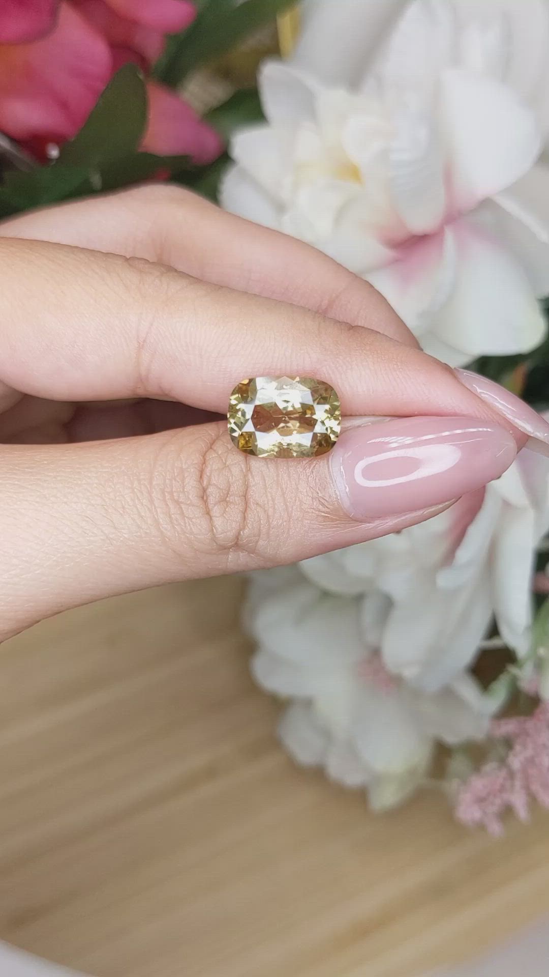 5.40 Ct. Golden Brown Sinhalite from Ceylon (Sri Lanka) Size Video