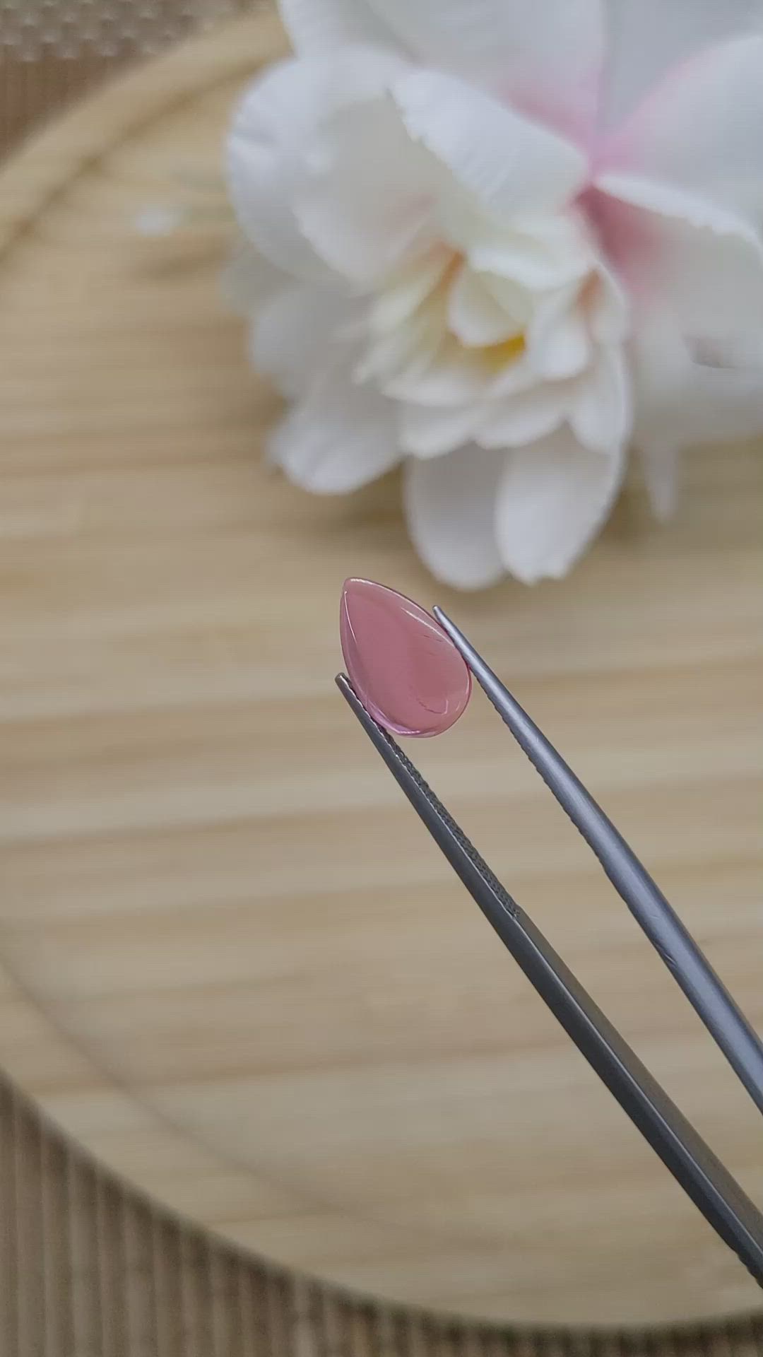 1.48 Ct. Reddish Pink Cabochon Spinel from Tanzania Size Video