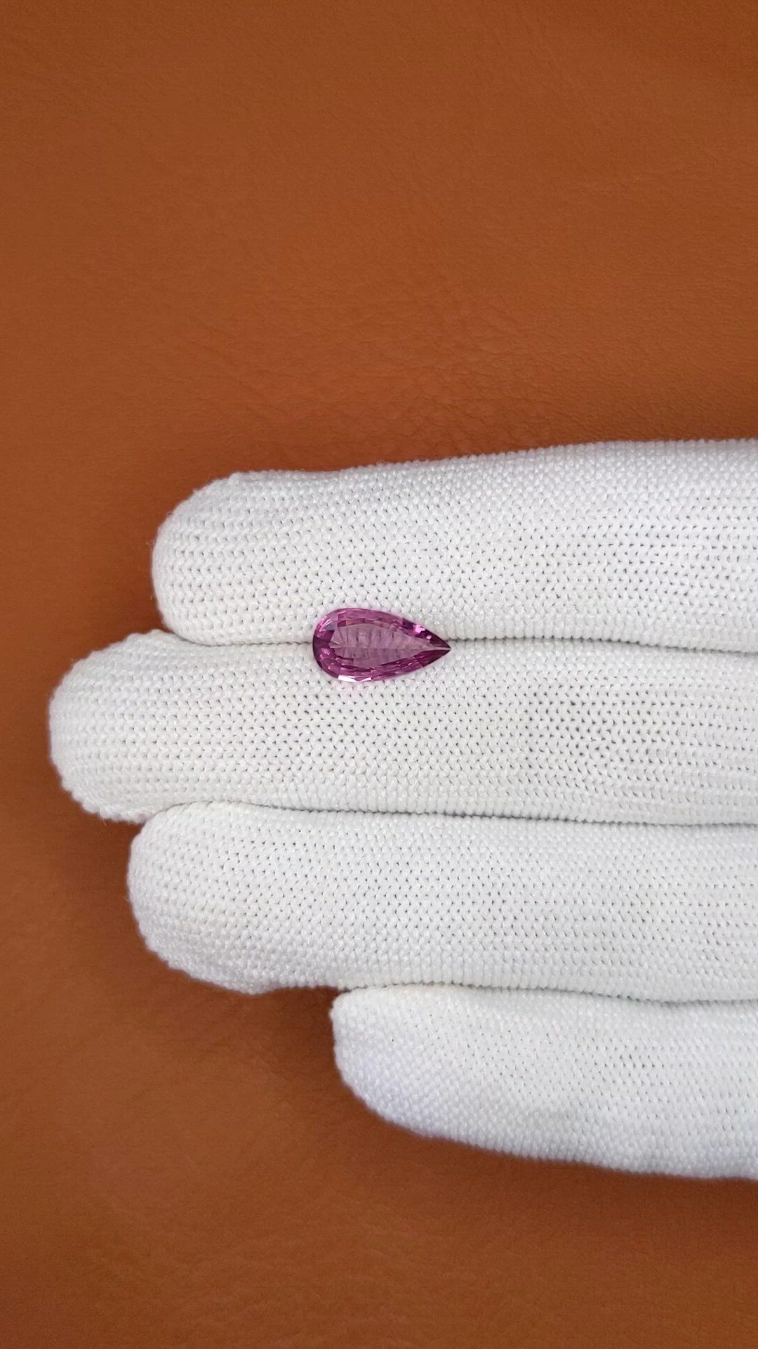 1.75 Ct. Purplish Pink Spinel from Tanzania Size Video