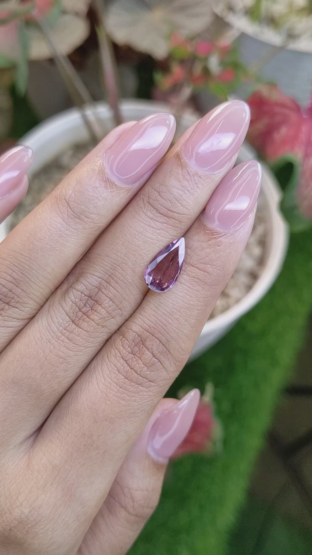 1.75 Ct. Purplish Pink Spinel from Tanzania Size Video