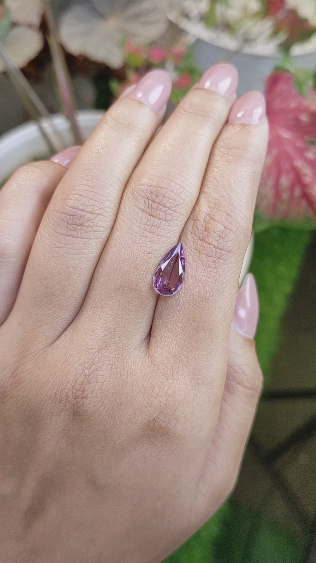 1.75 Ct. Purplish Pink Spinel from Tanzania Size Video