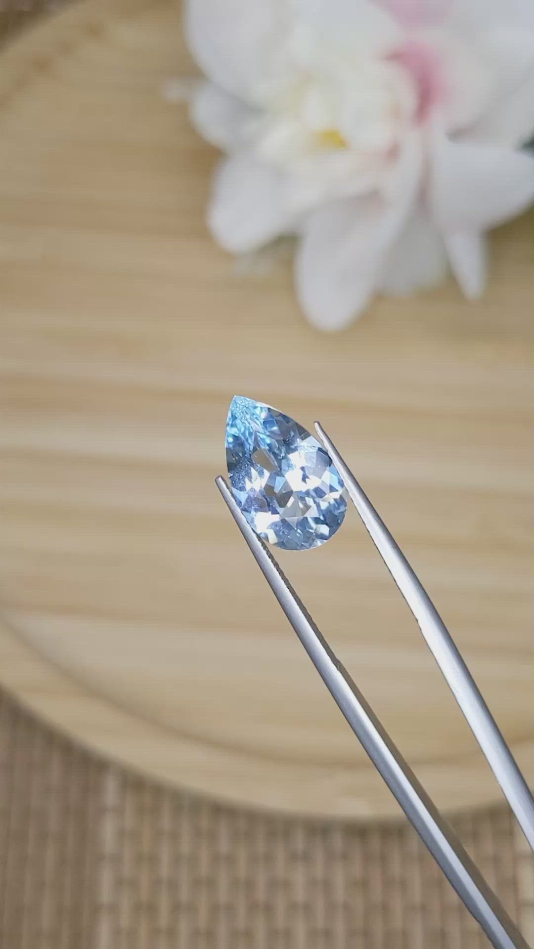3.66 Ct. Blue Aquamarine from Tanzania Size Video