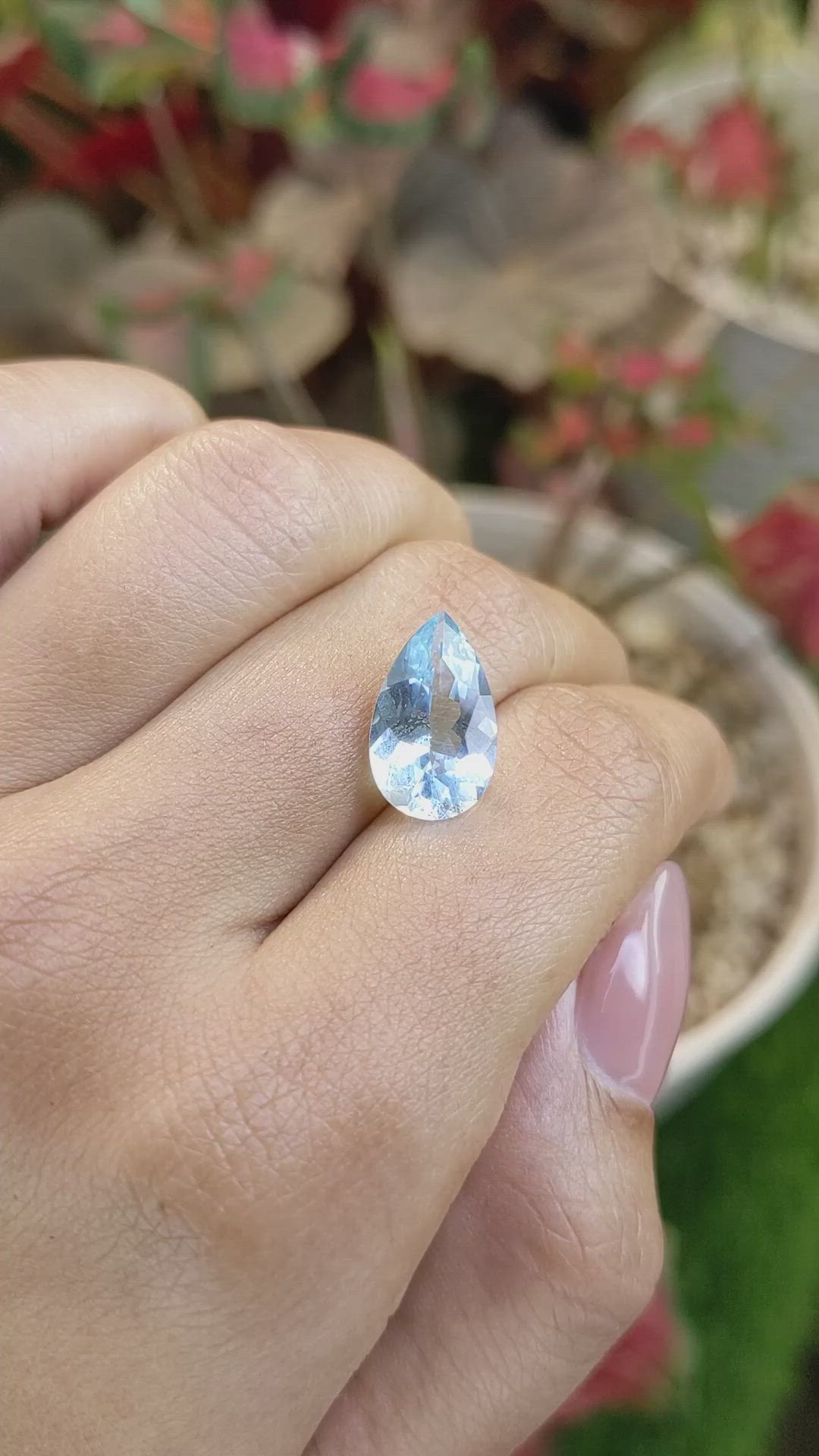 3.66 Ct. Blue Aquamarine from Tanzania Size Video