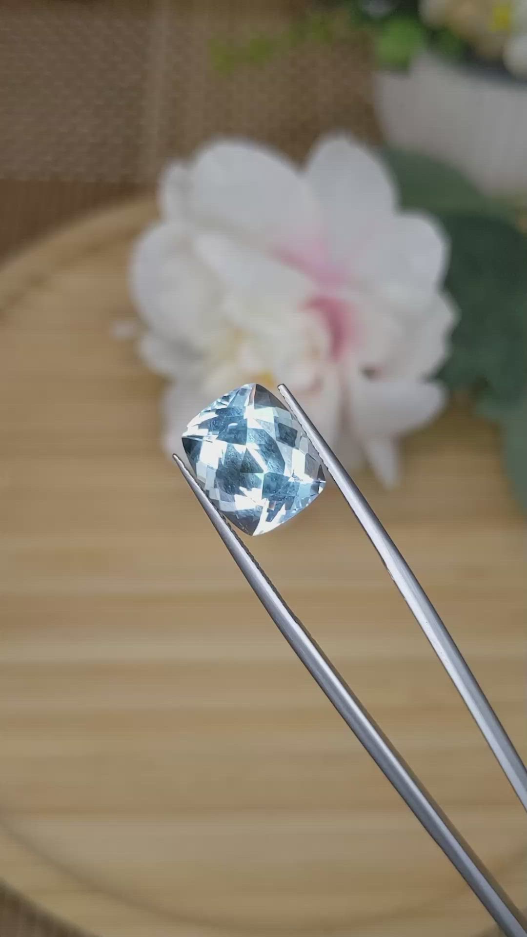 6.65 Ct. Greenish Blue Aquamarine from Tanzania Size Video