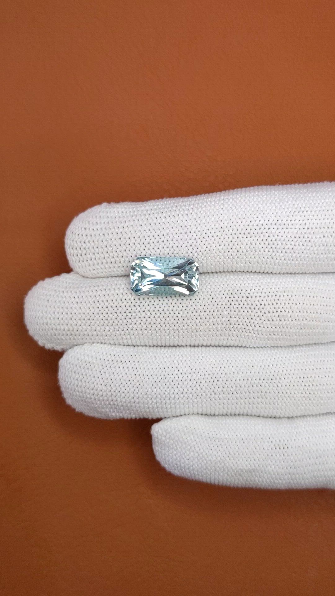 6.72 Ct. Blue Aquamarine from Tanzania Size Video