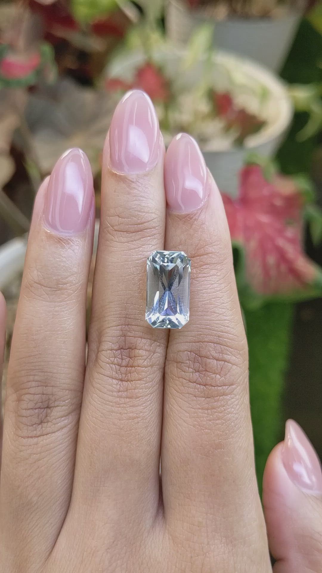 6.72 Ct. Blue Aquamarine from Tanzania Size Video