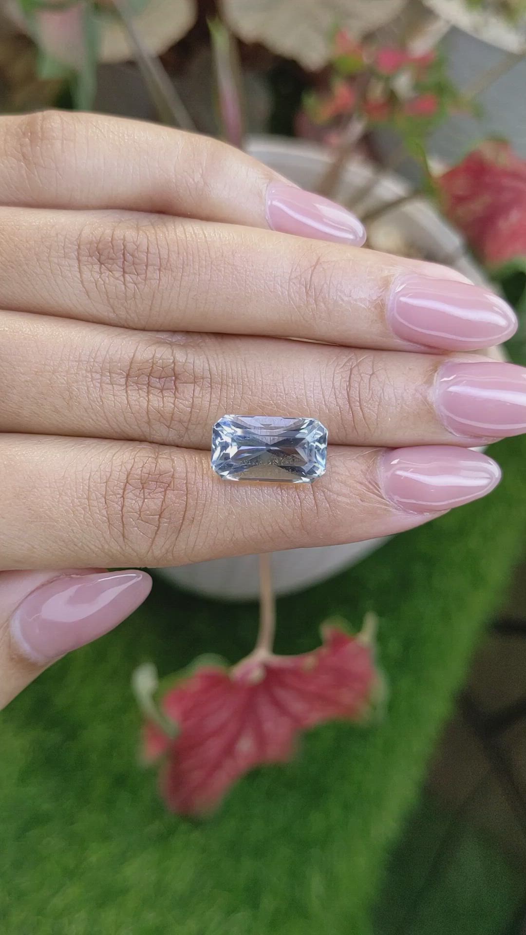 6.72 Ct. Blue Aquamarine from Tanzania Size Video