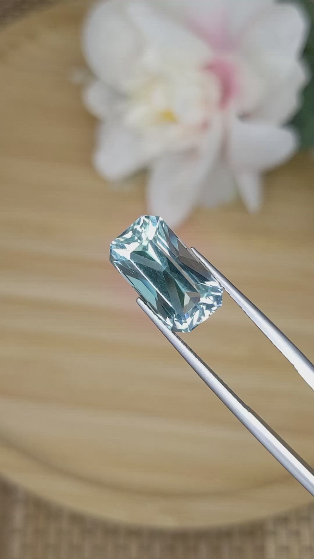 6.72 Ct. Blue Aquamarine from Tanzania Size Video