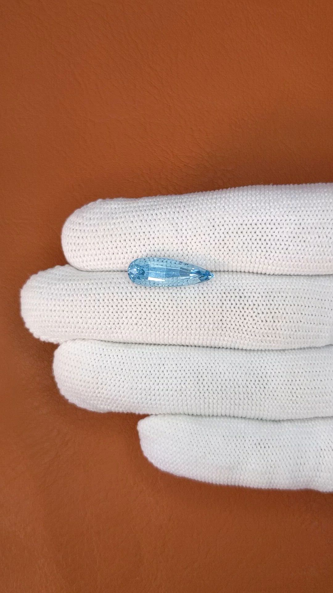 4.47 Ct. Blue Aquamarine from Tanzania Size Video