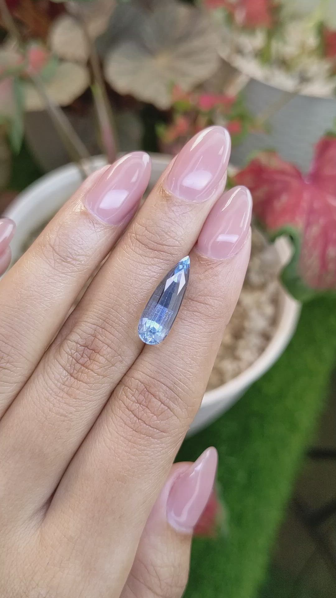 4.47 Ct. Blue Aquamarine from Tanzania Size Video