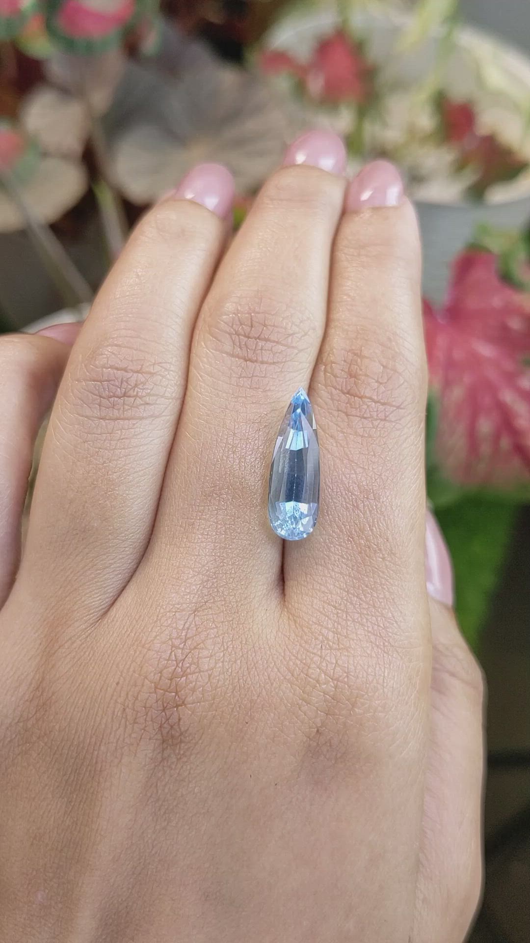 4.47 Ct. Blue Aquamarine from Tanzania Size Video