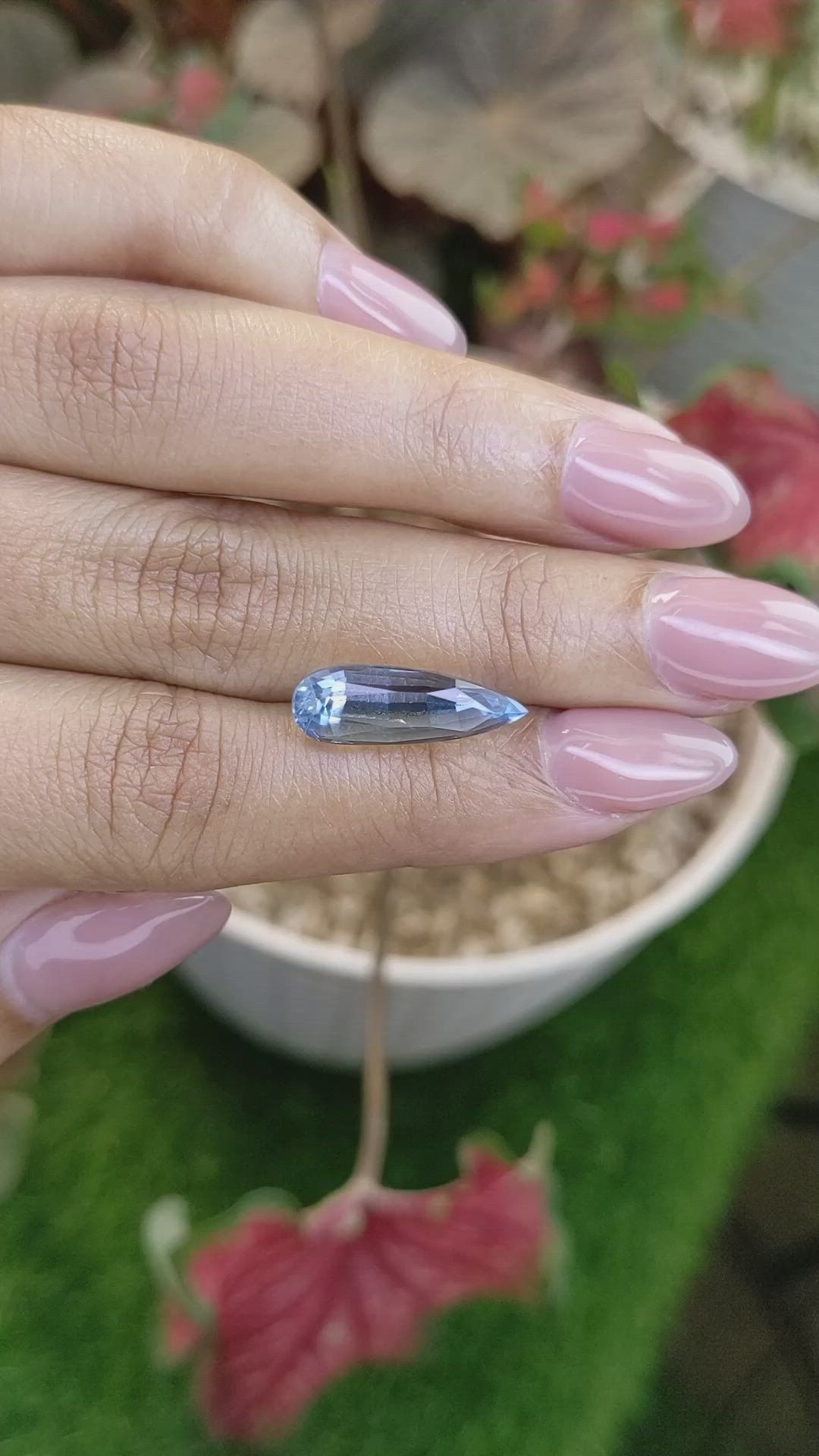 4.47 Ct. Blue Aquamarine from Tanzania Size Video
