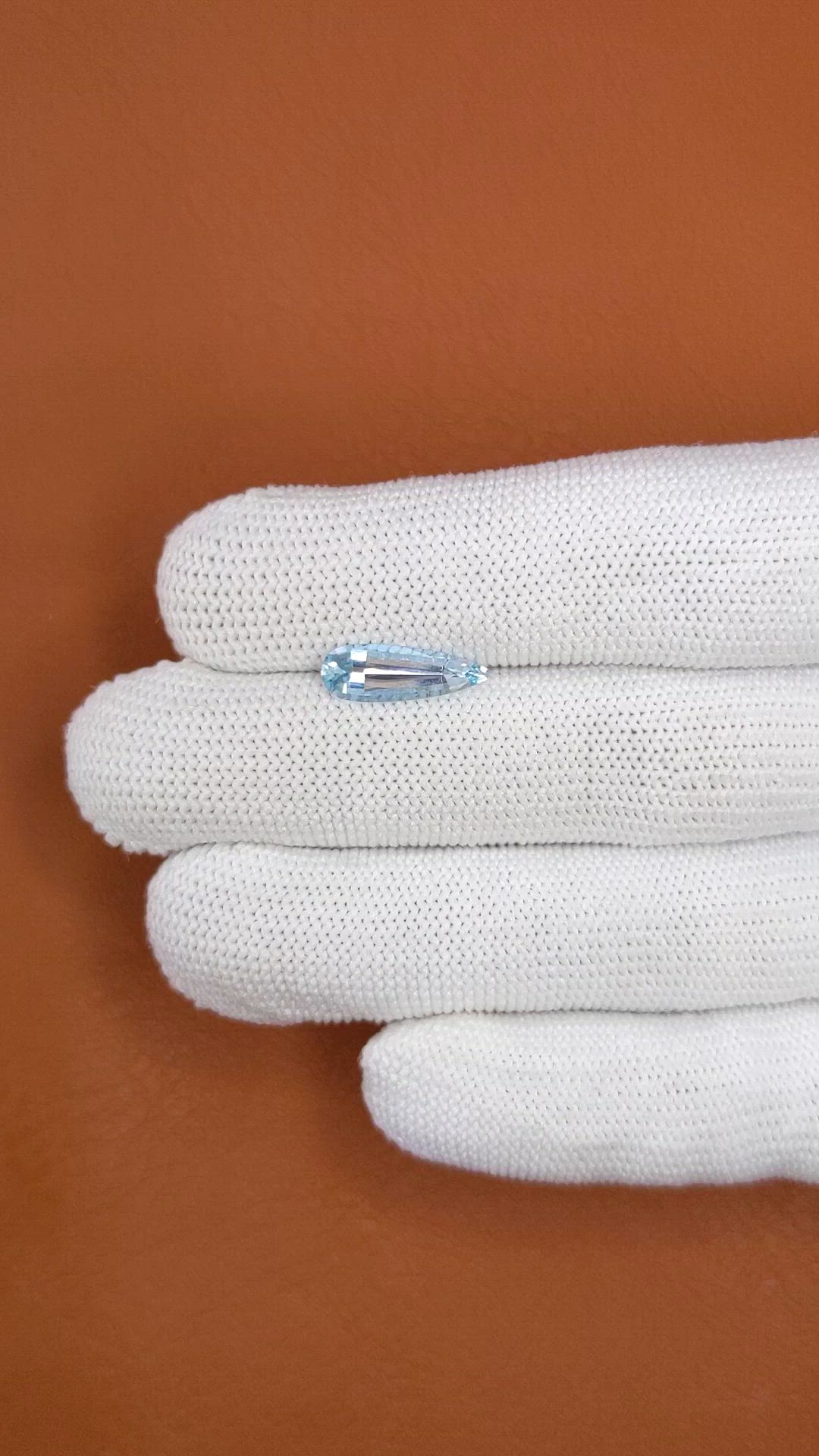 1.44 Ct. Blue Aquamarine from Tanzania Size Video