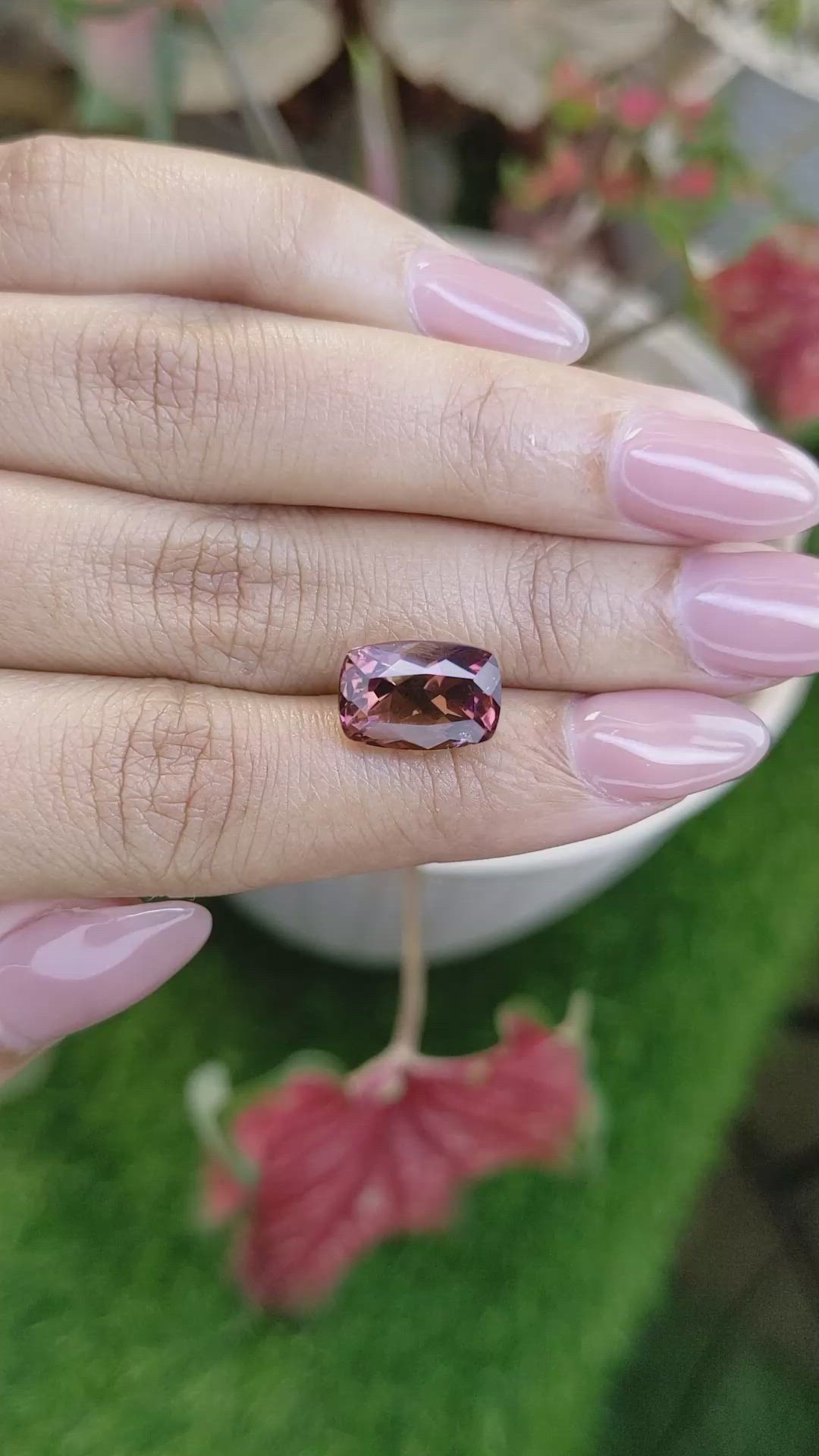 5.58 Ct. Brownish Pink Tourmaline from Tanzania Size Video