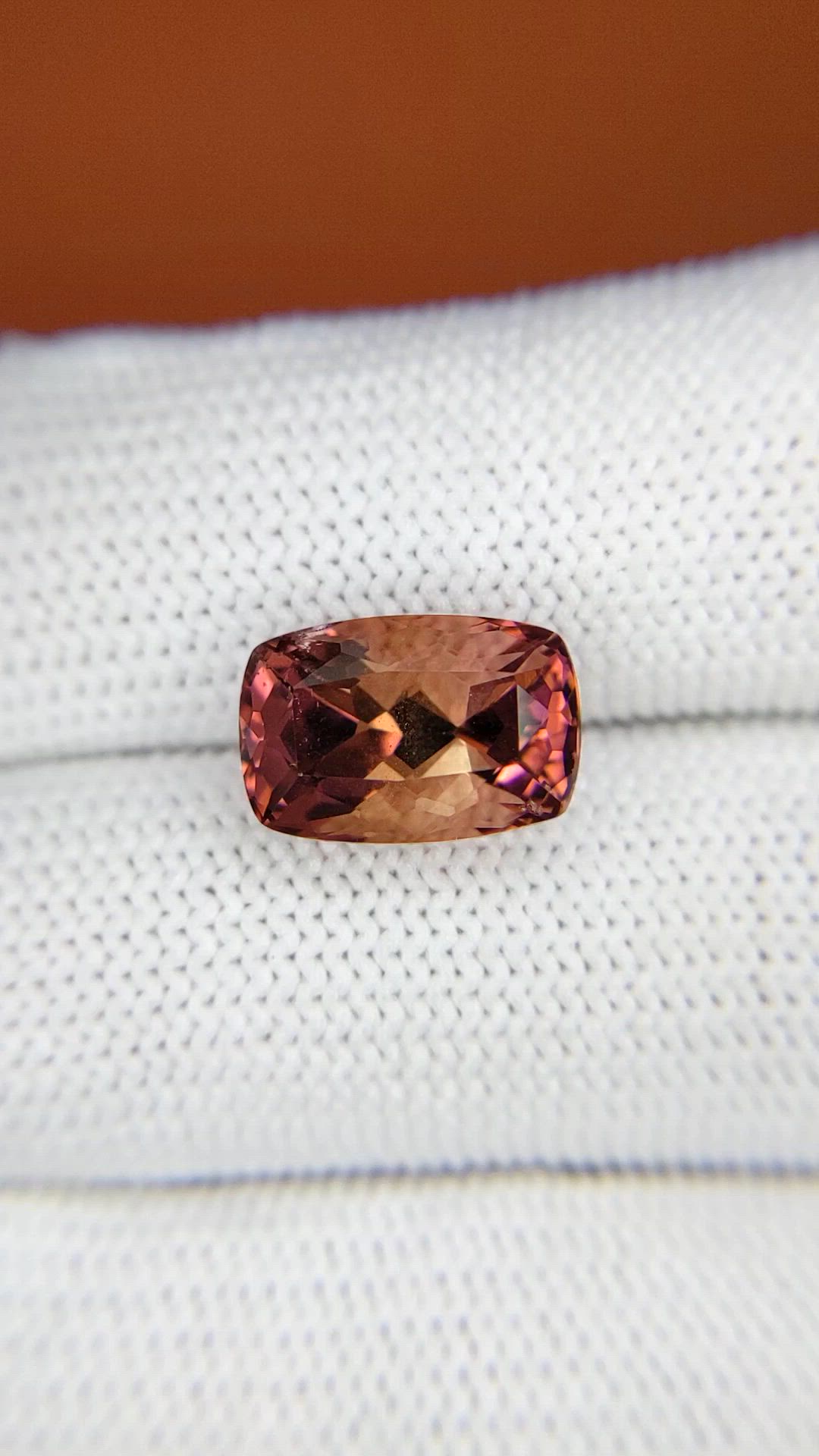 5.58 Ct. Brownish Pink Tourmaline from Tanzania Size Video