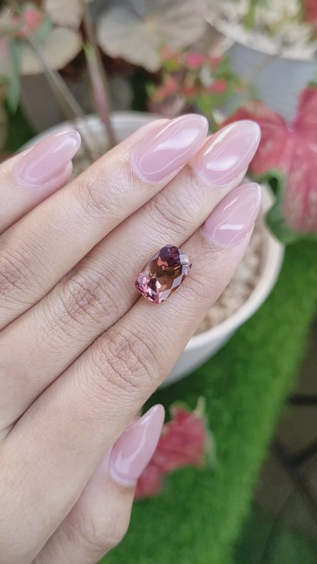 5.58 Ct. Brownish Pink Tourmaline from Tanzania Size Video
