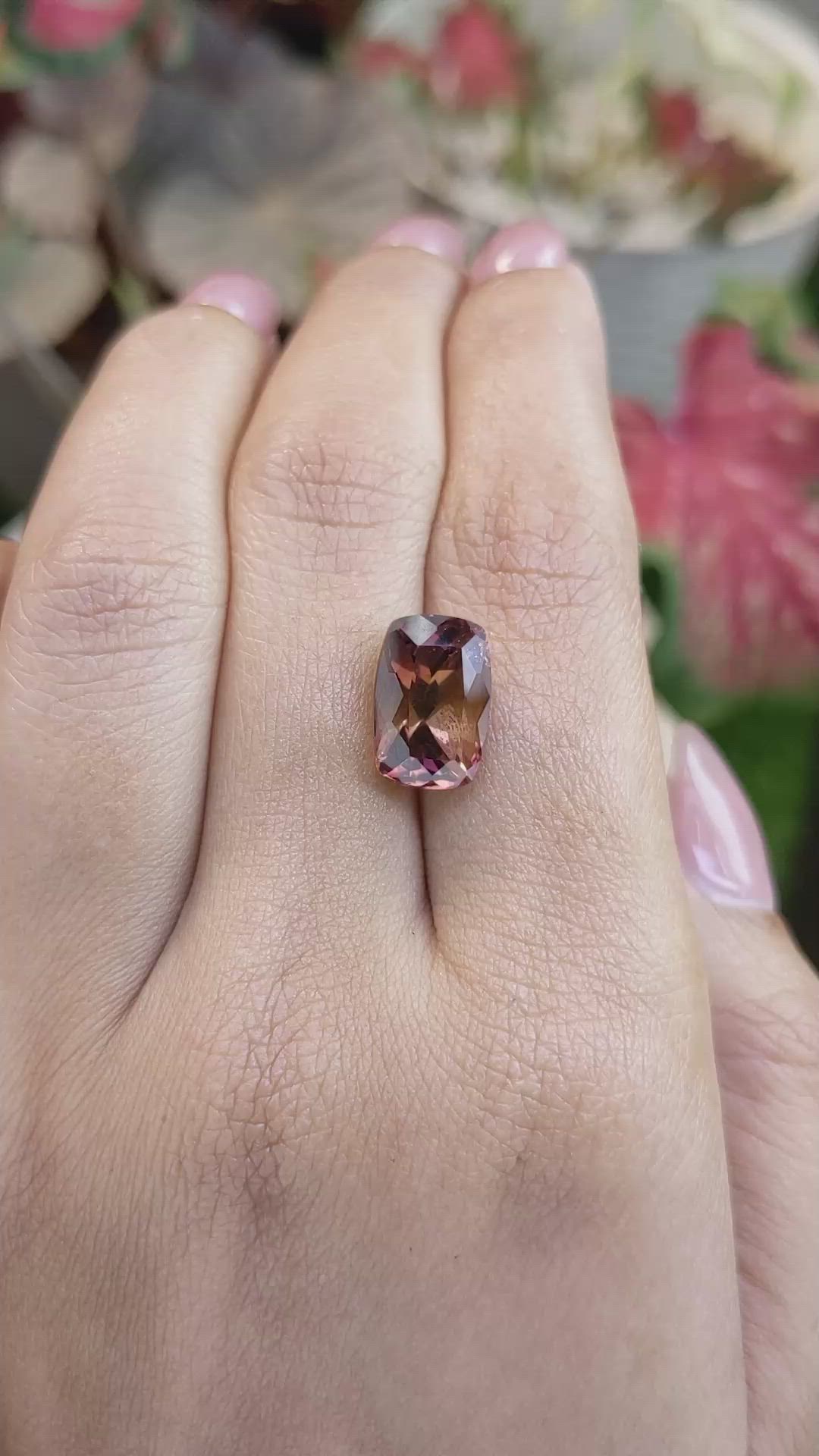 5.58 Ct. Brownish Pink Tourmaline from Tanzania Size Video