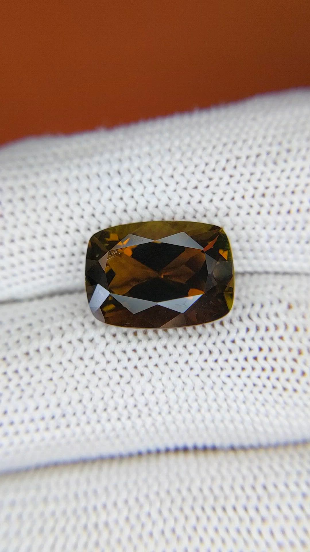 7.26 Ct. Greenish Brown Tourmaline from Tanzania Size Video