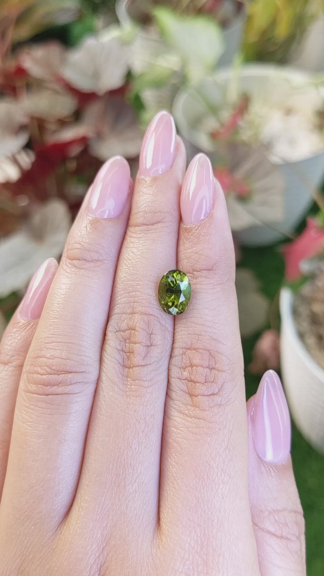 2.26 Ct. Brownish Green Tourmaline from Tanzania Size Video