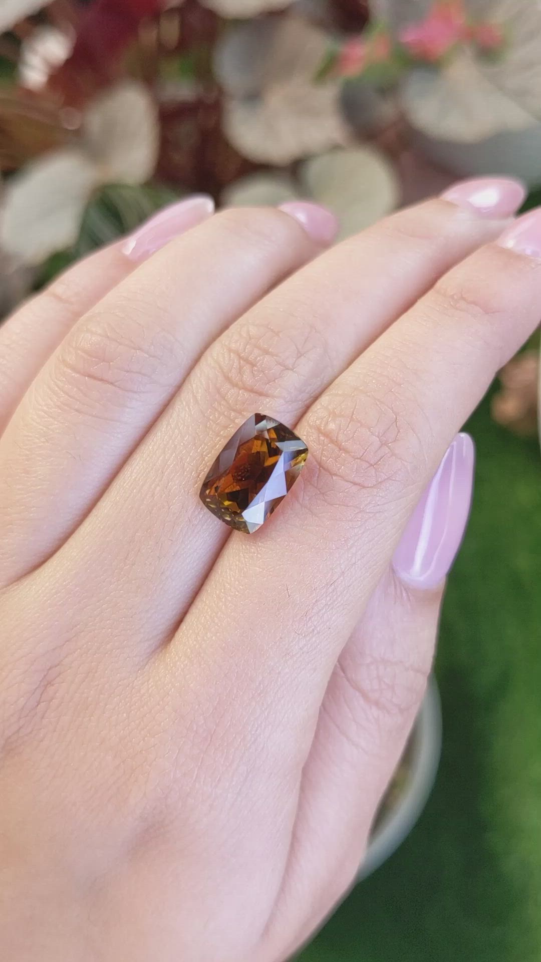 6.61 Ct. Brownish Orange Tourmaline from Tanzania Size Video