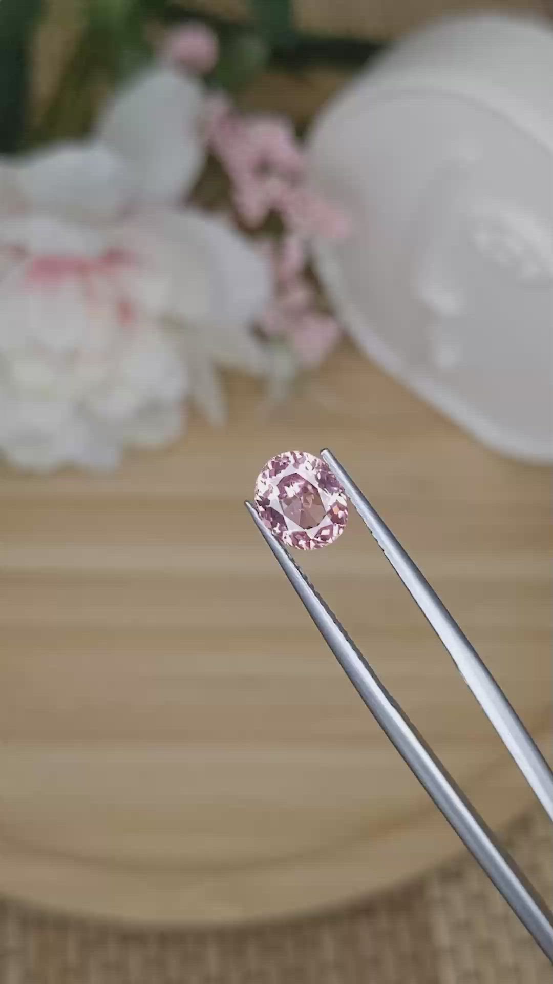 1.67 Ct. Pink Tourmaline from Tanzania Size Video