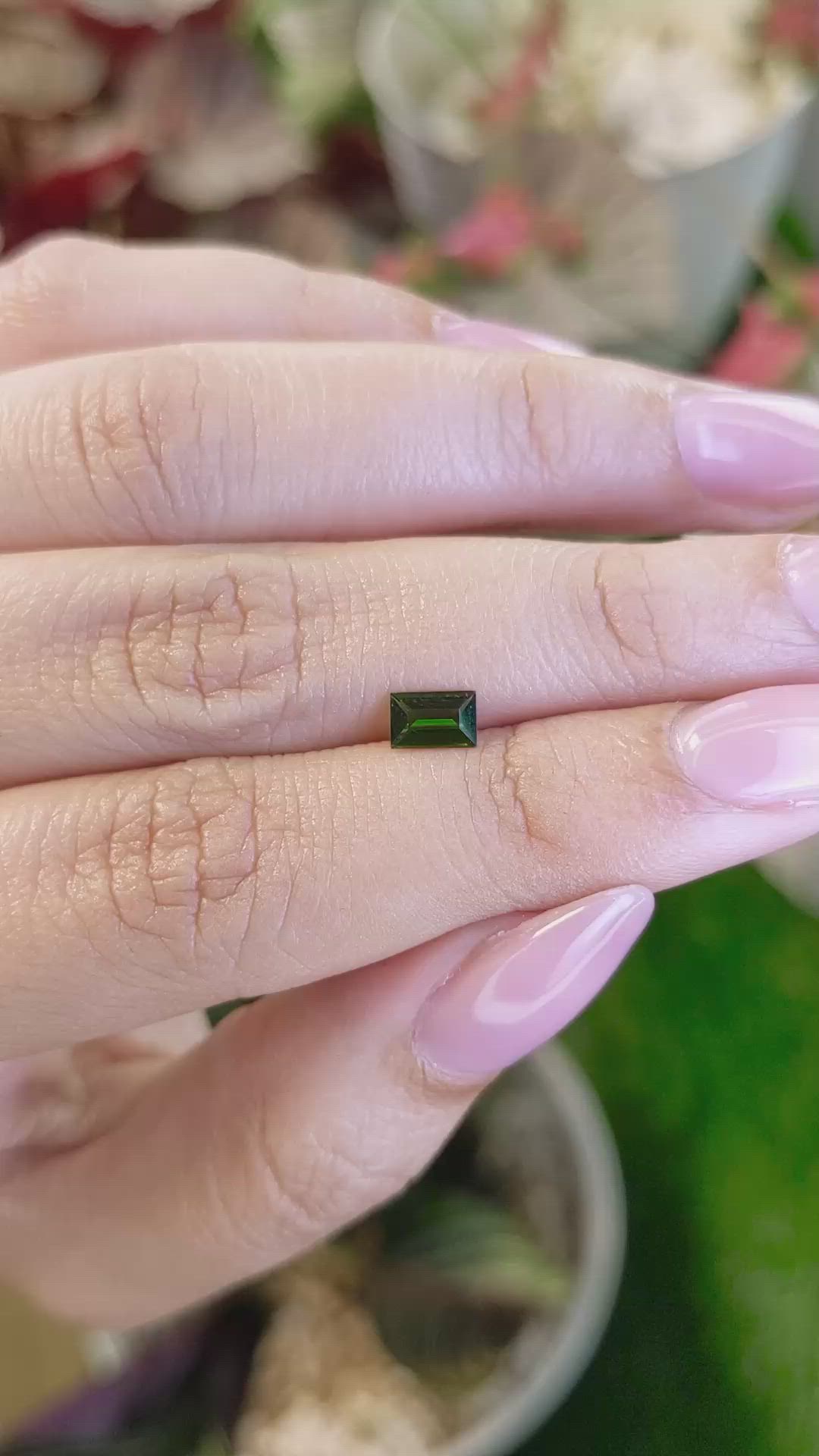 0.34 Ct. Green Tourmaline from Tanzania Size Video