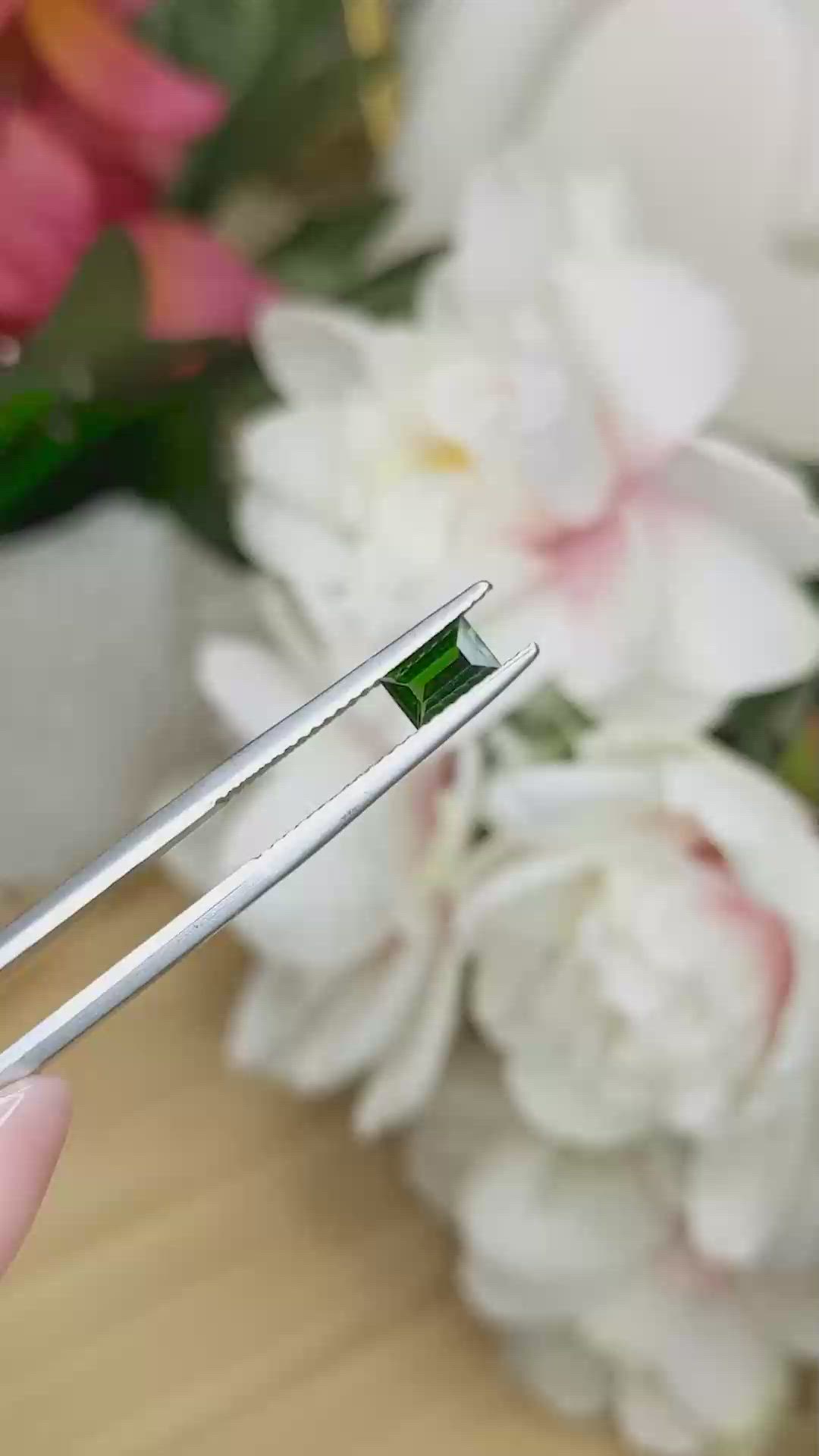 0.34 Ct. Green Tourmaline from Tanzania Size Video