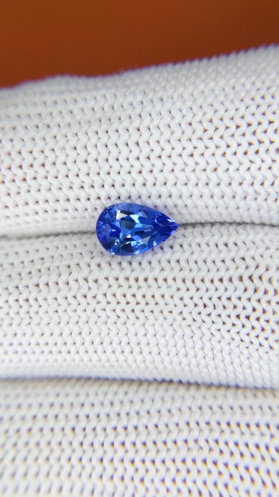 1.27 Ct. Violetish Blue Tanzanite from Tanzania Size Video