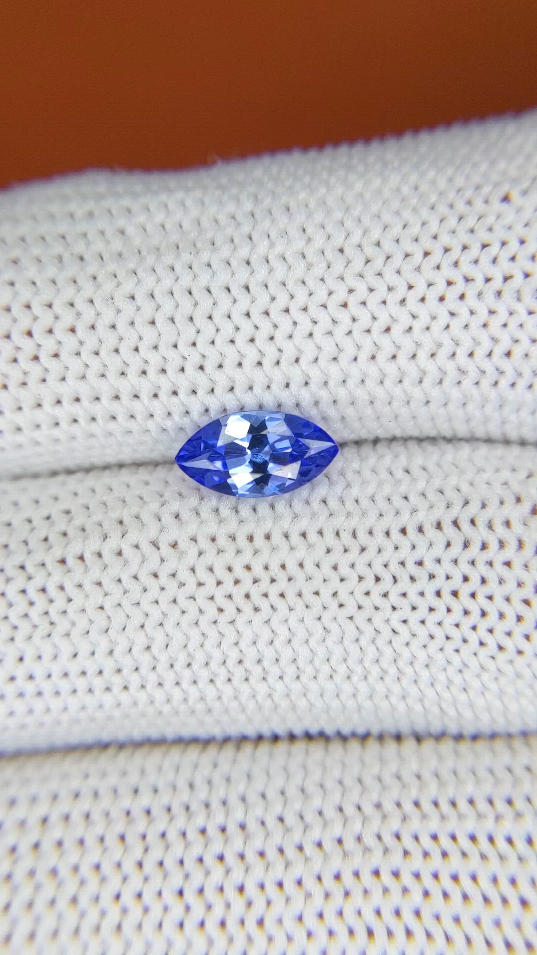 0.94 Ct. Violetish Blue Tanzanite from Tanzania Size Video