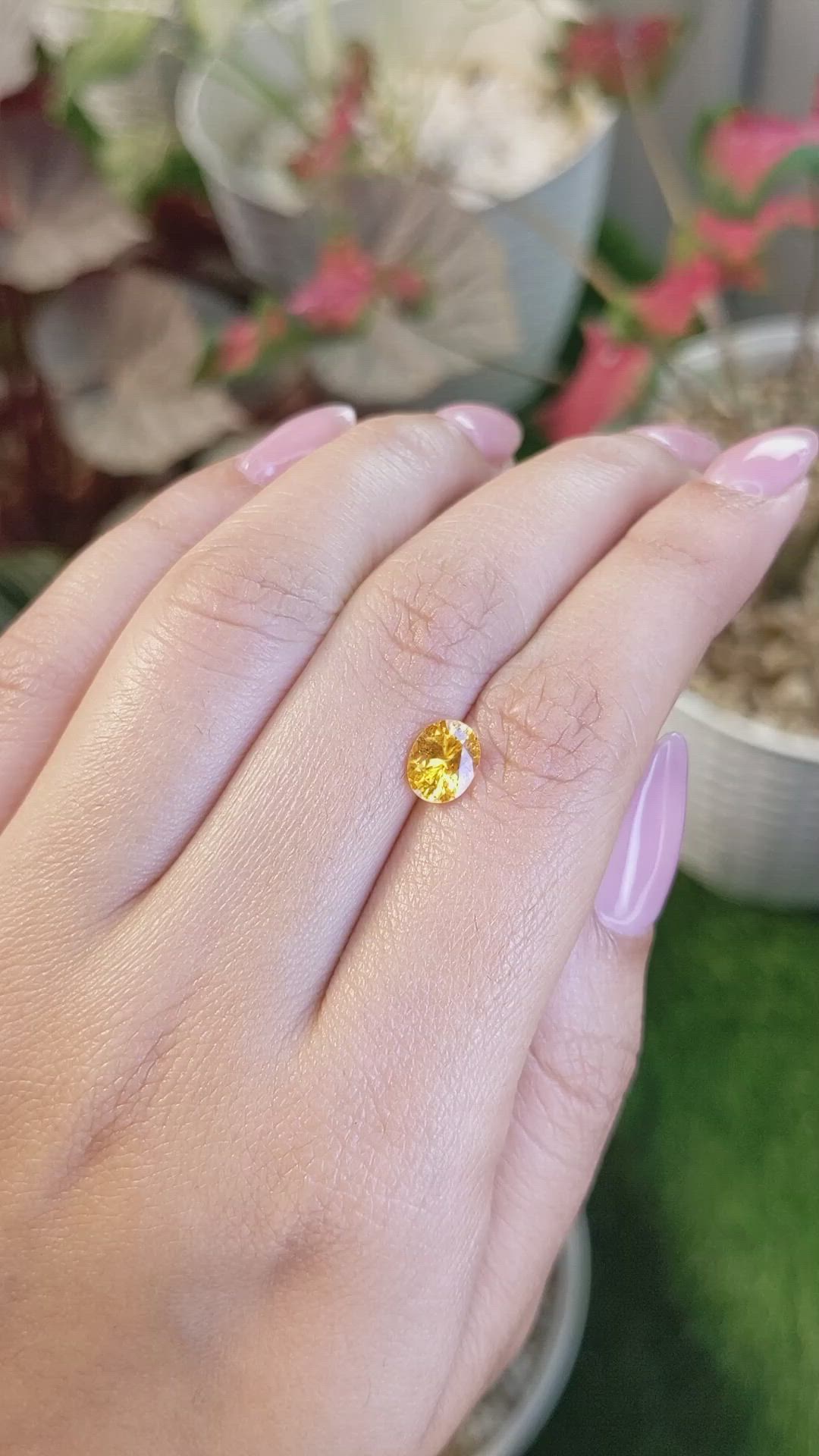 1.34 Ct. Yellowish Orange Spessartite Garnet from Tanzania Size Video