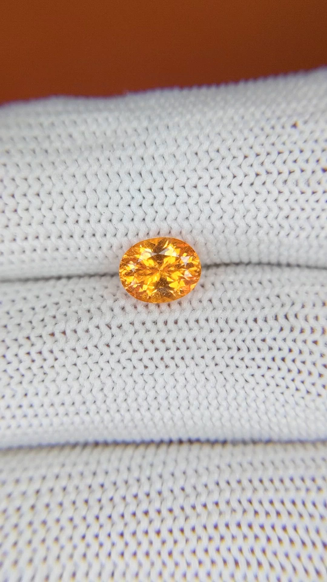 1.34 Ct. Yellowish Orange Spessartite Garnet from Tanzania Size Video