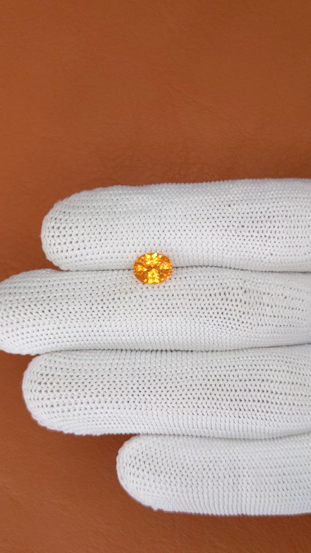 1.34 Ct. Yellowish Orange Spessartite Garnet from Tanzania Size Video