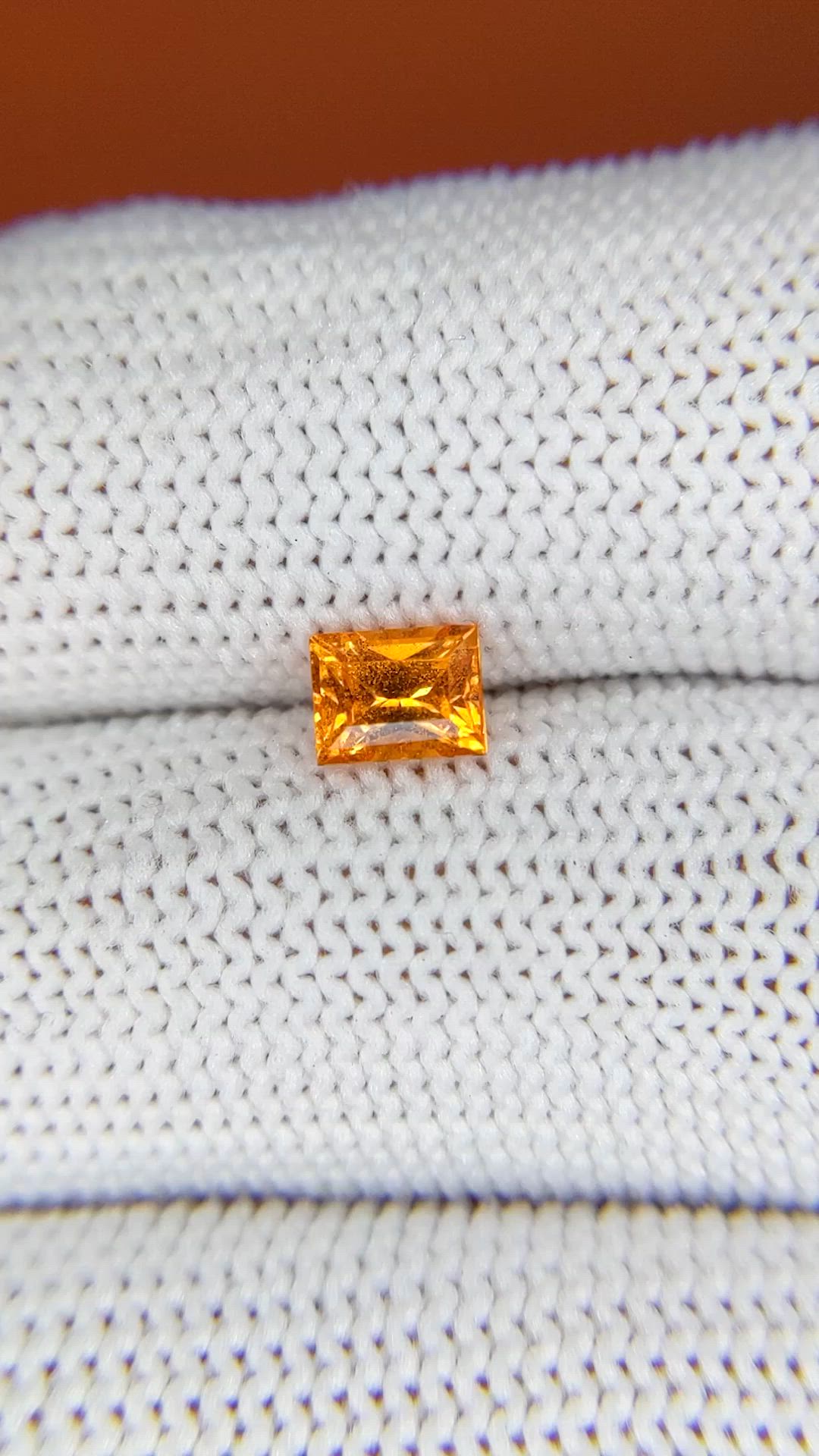 0.88 Ct. Orange Spessartite Garnet from Tanzania Size Video