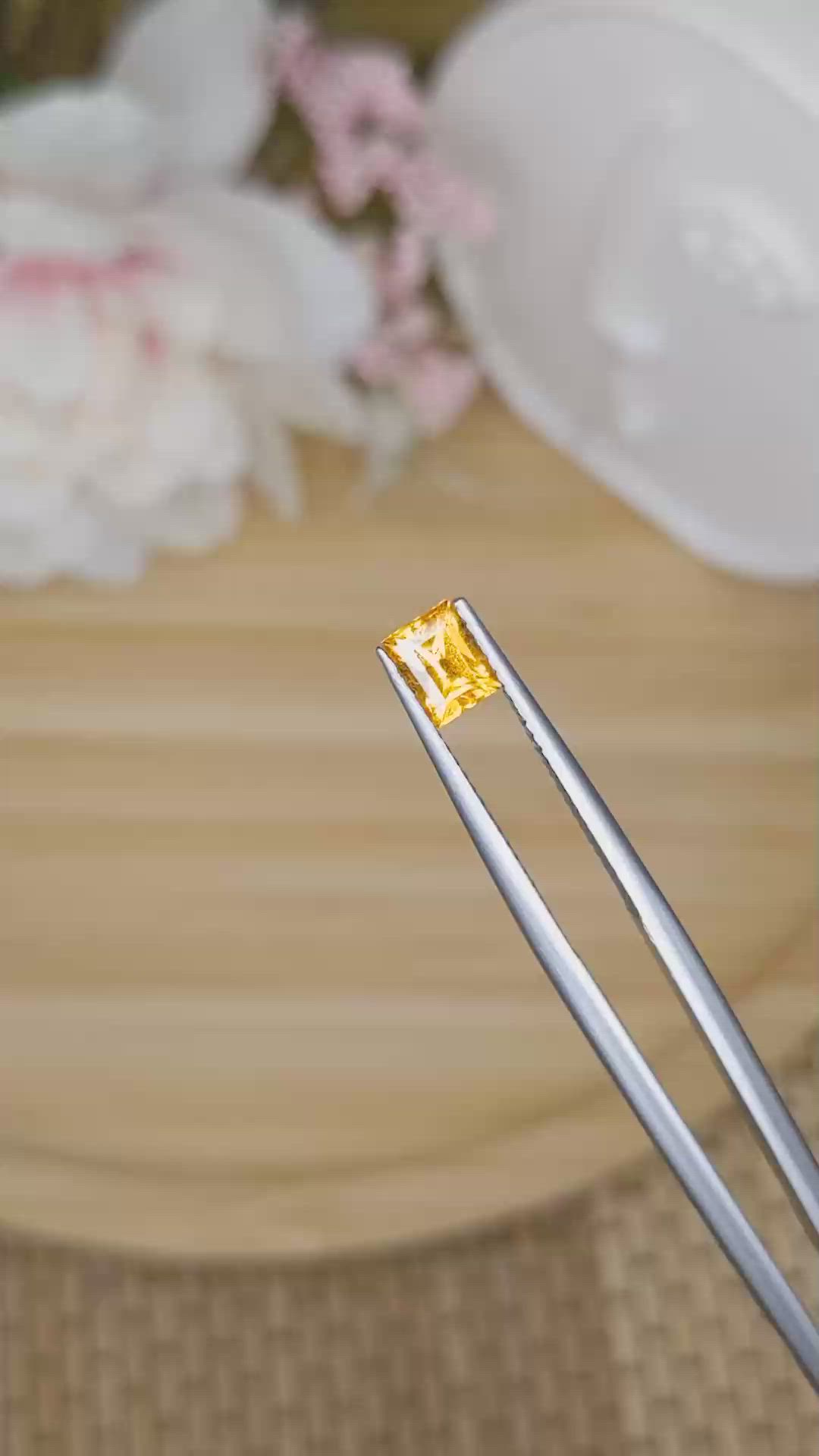 0.88 Ct. Orange Spessartite Garnet from Tanzania Size Video