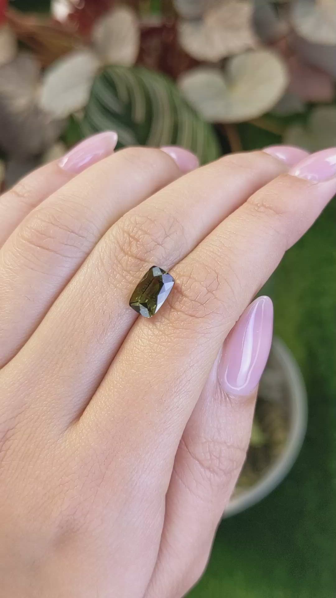 2.36 Ct. Brownish Green Andalusite from Madagascar Size Video