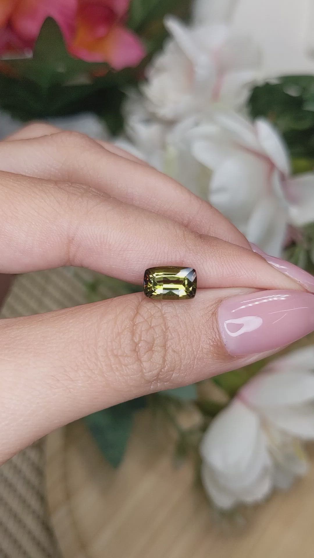 2.36 Ct. Brownish Green Andalusite from Madagascar Size Video