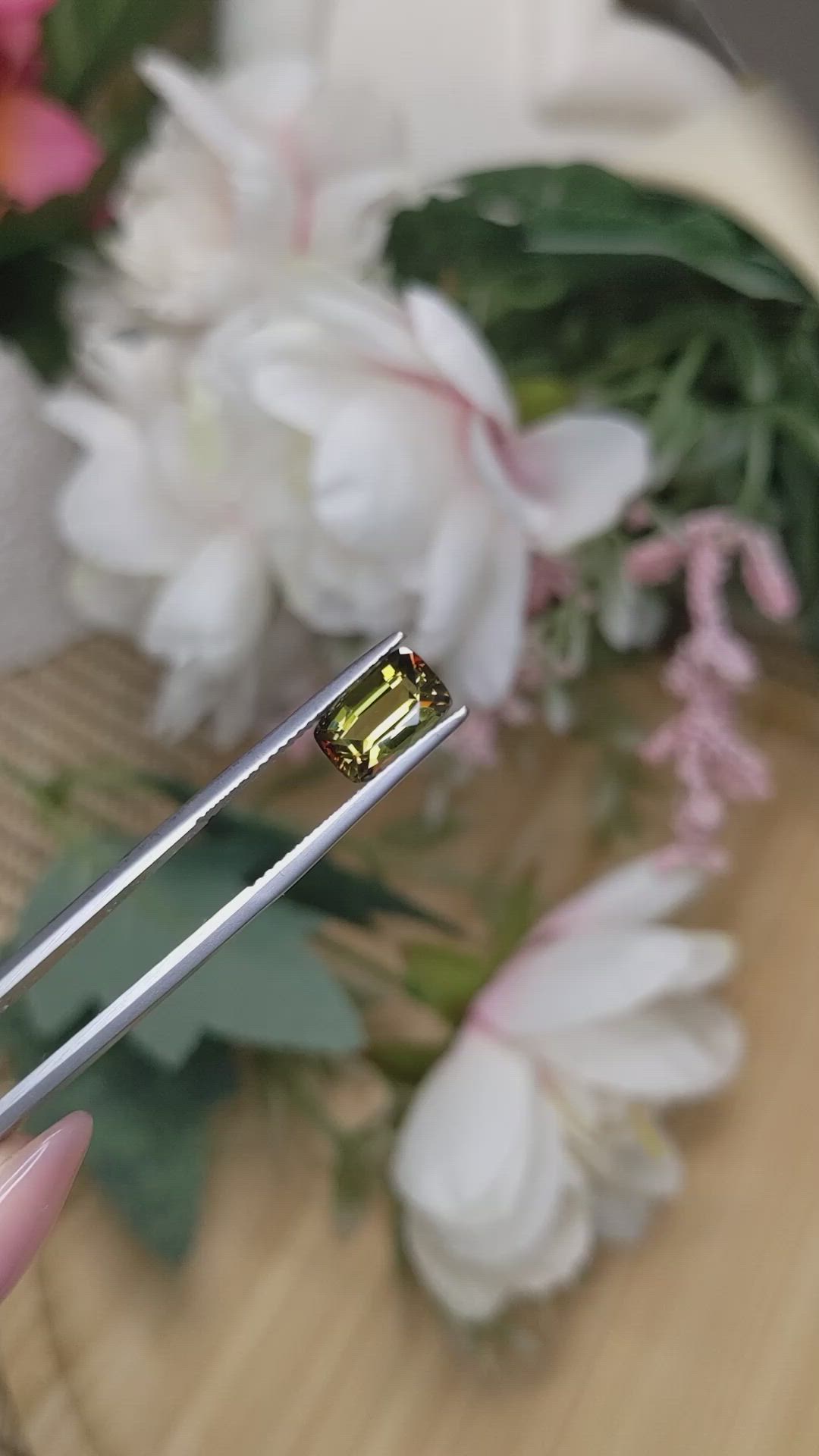 2.36 Ct. Brownish Green Andalusite from Madagascar Size Video