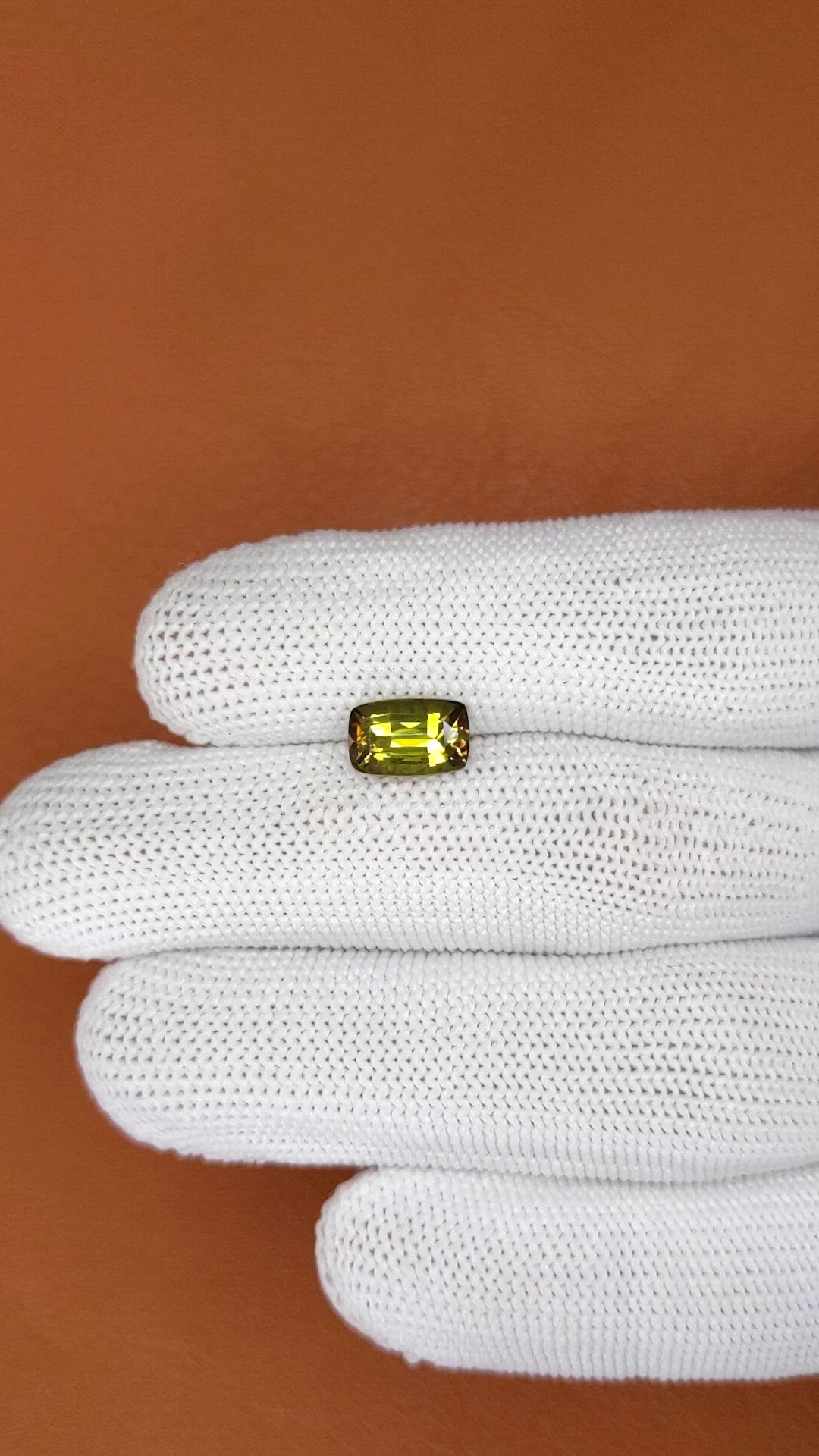 2.36 Ct. Brownish Green Andalusite from Madagascar Size Video