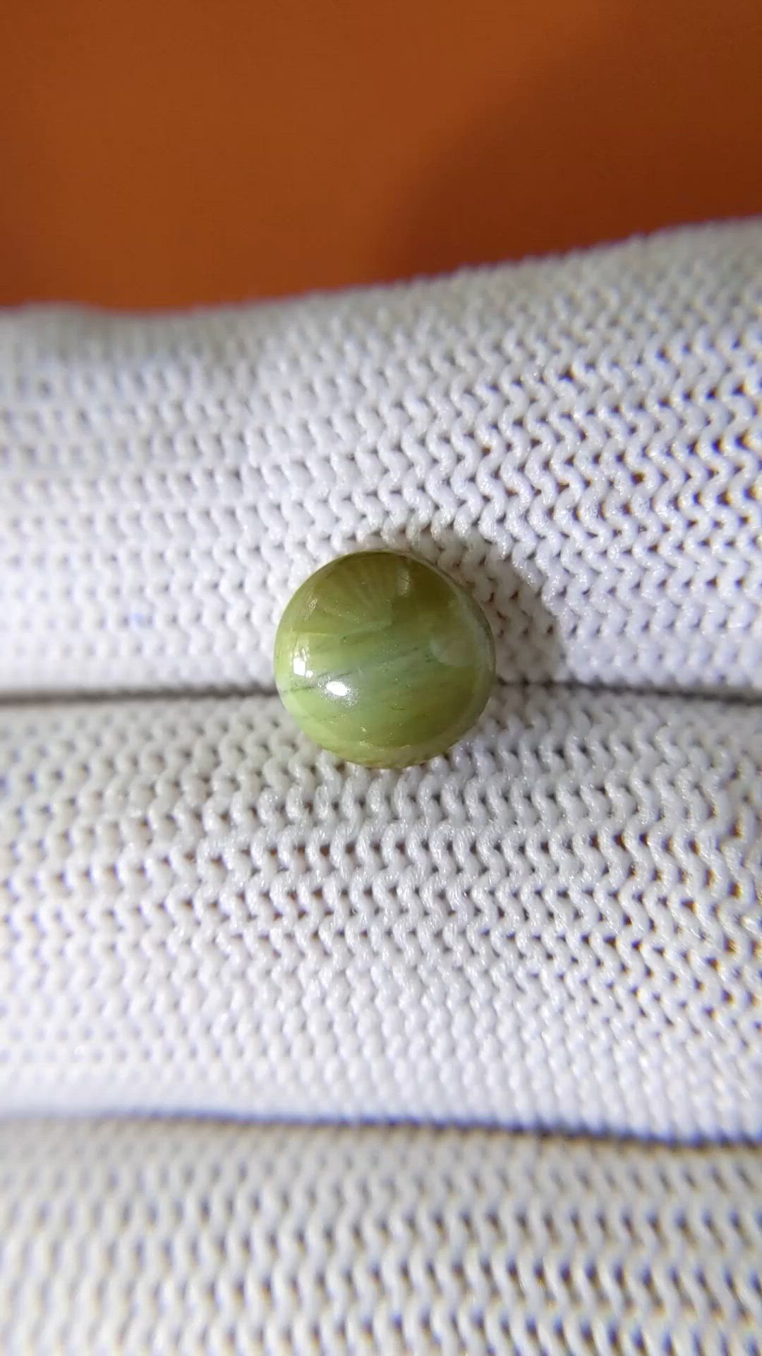 3.03 Ct. Green Cabochon Chrysoberyl from Tanzania Size Video